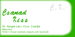 csanad kiss business card